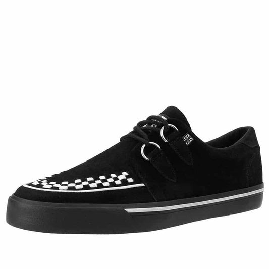 TUK Black and White Suede Sneaker Creeper A9182