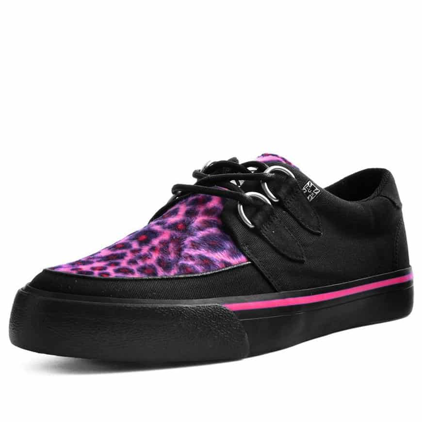TUK Pink Leopard Sneaker Creeper A9483