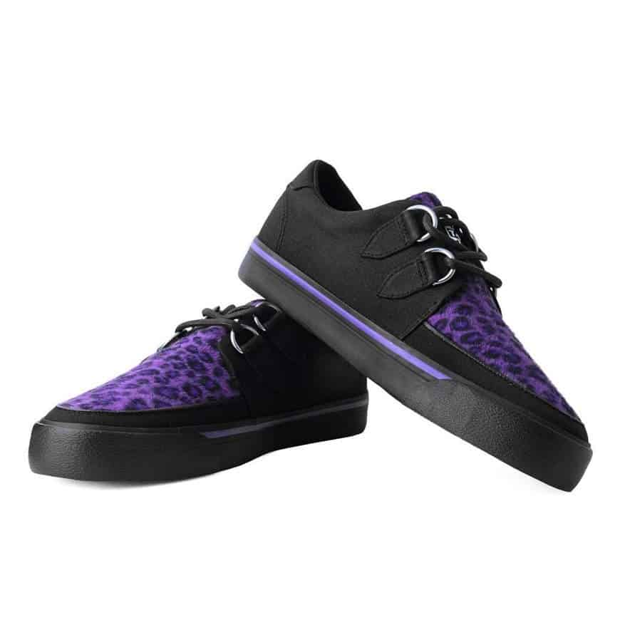 TUK Purple Leopard Sneaker Creeper A9690