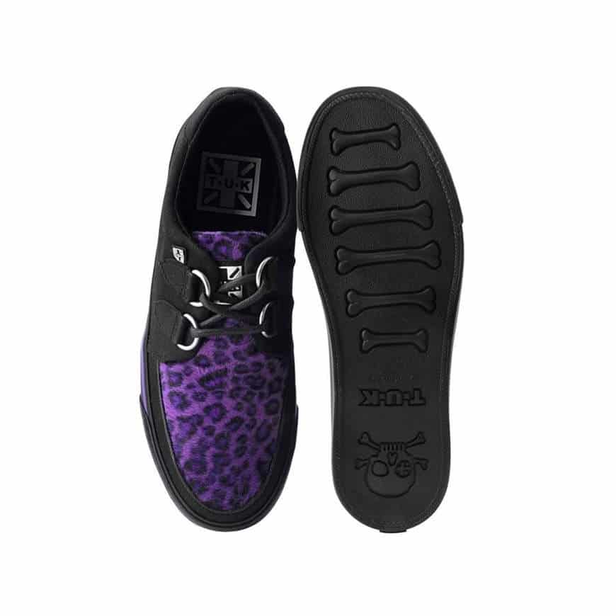 TUK Purple Leopard Sneaker Creeper A9690