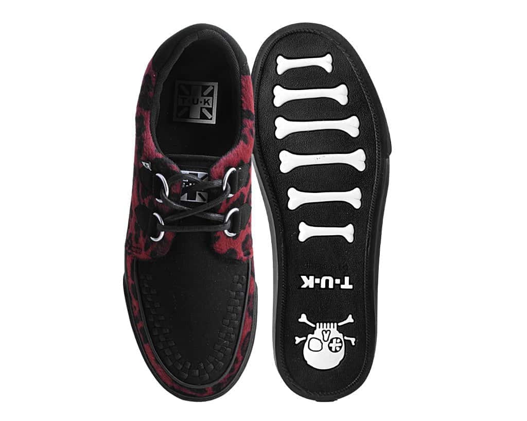 Black & Burgundy Leopard Sneaker Creeper