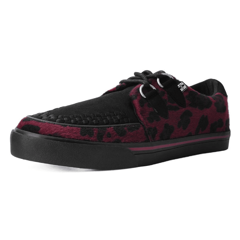 Black & Burgundy Leopard Sneaker Creeper