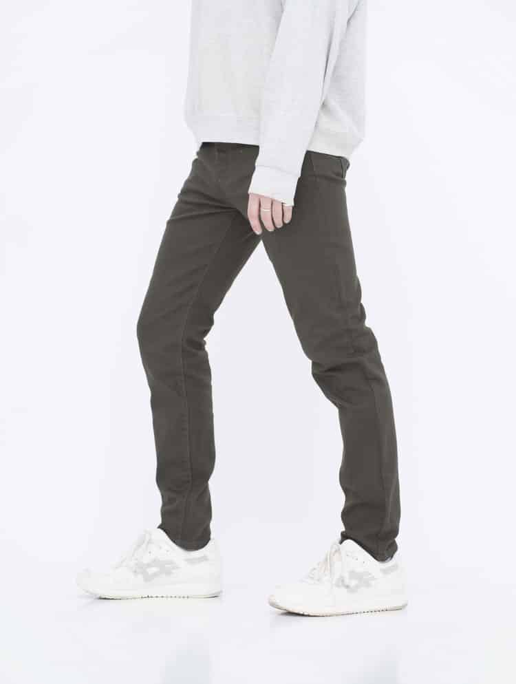 Army Green Skinny Jeans side