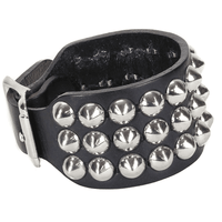 Thumbnail for Cone Stud Leather Wristband 3 Row