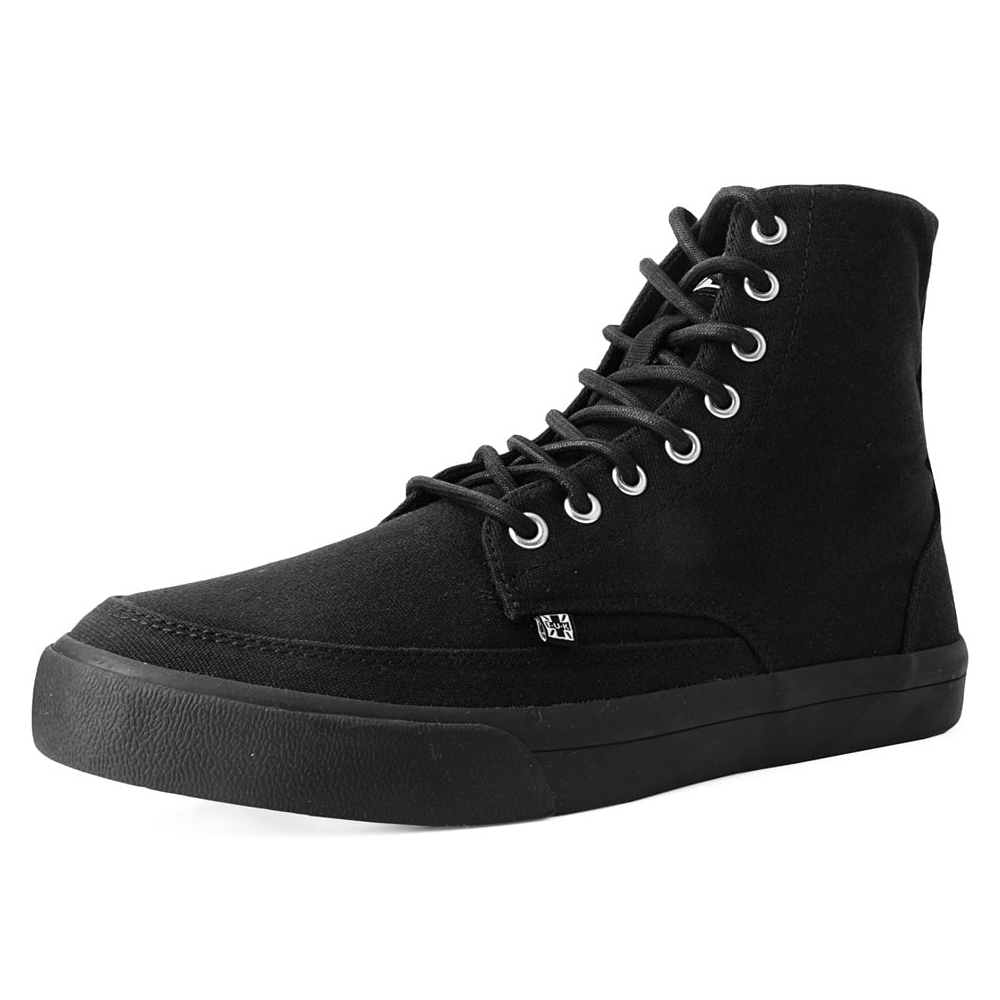 TUK Black Canvas 8-Eye Sneaker Boot