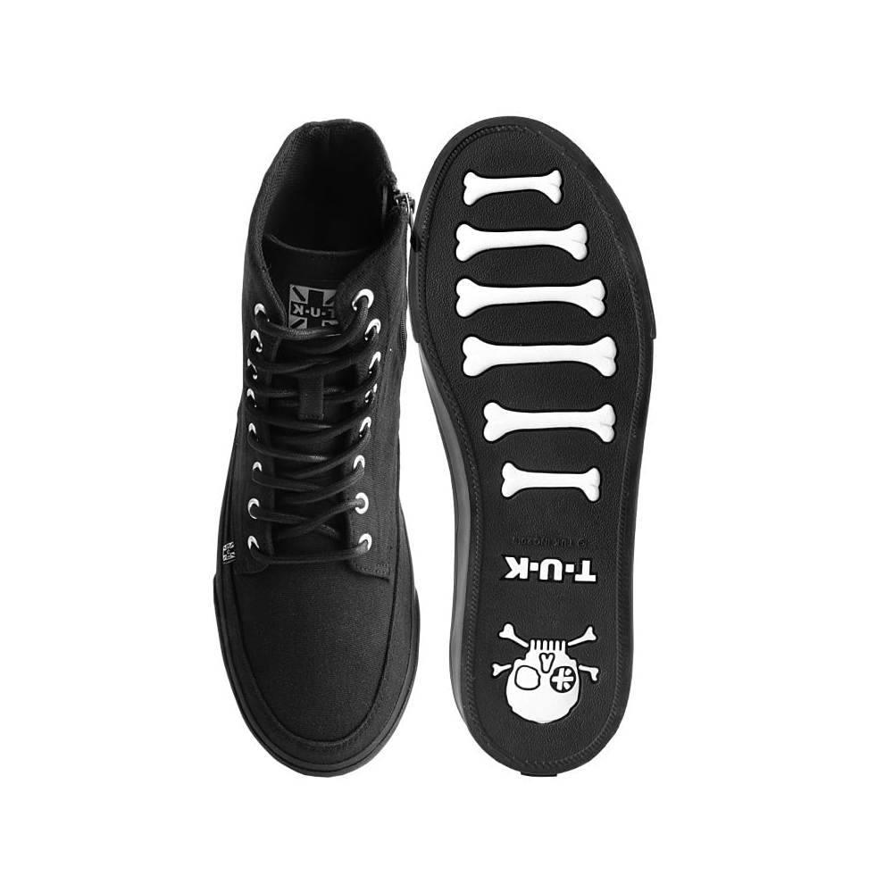 TUK Black Canvas 8-Eye Sneaker Boot