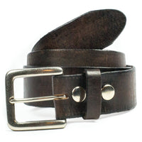 Thumbnail for Plain Leather Belt Distressed Brown