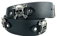 Thumbnail for Skull and Crossbones Leather Belt