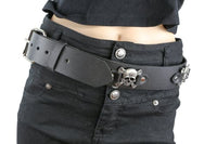 Thumbnail for Skull and Crossbones Leather Belt