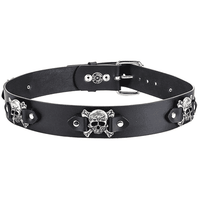 Thumbnail for Skull and Crossbones Leather Belt