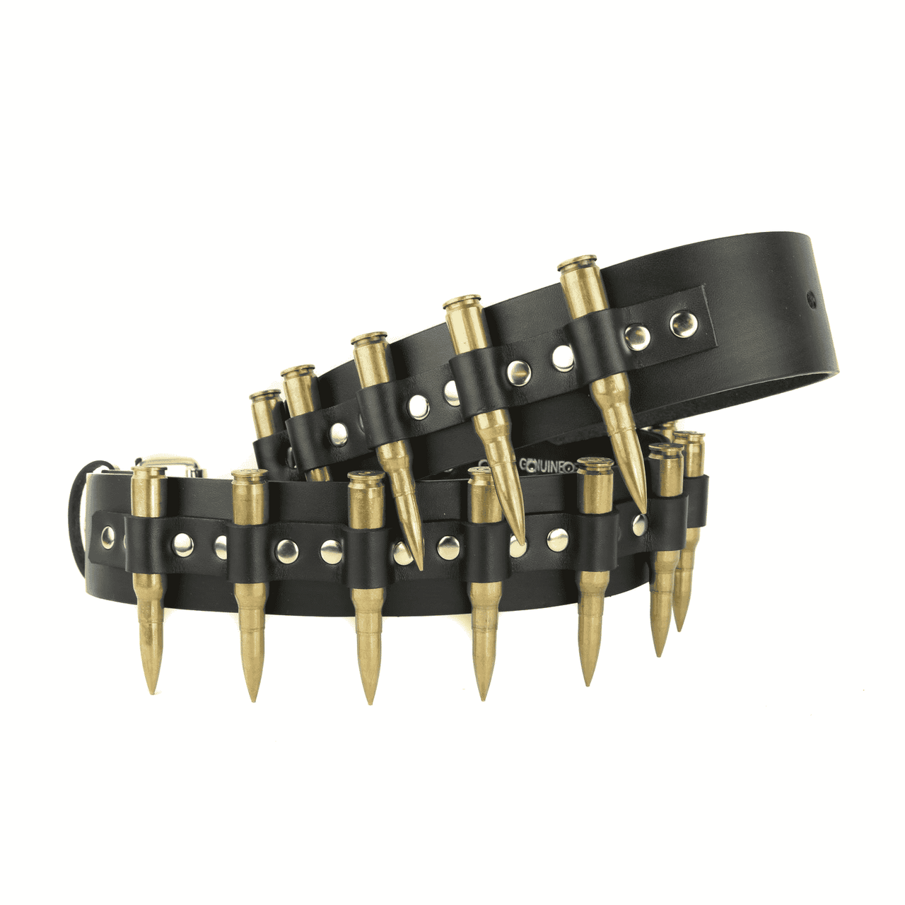 Brass Bullet Leather Belt