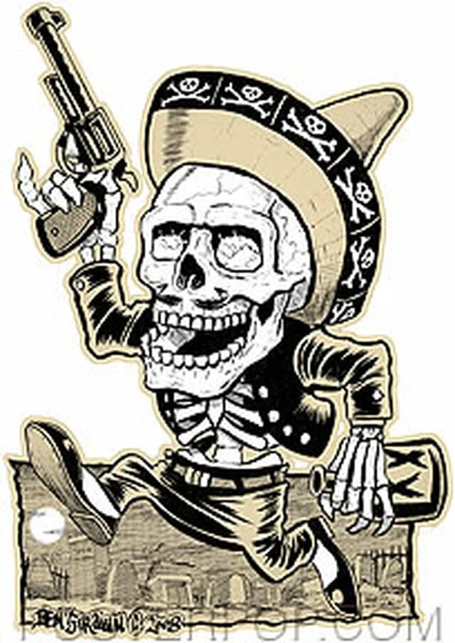 Ben Von Strawn Muertos Sticker