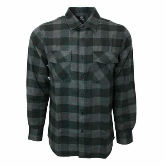 Black and Gray Checkered Flannel