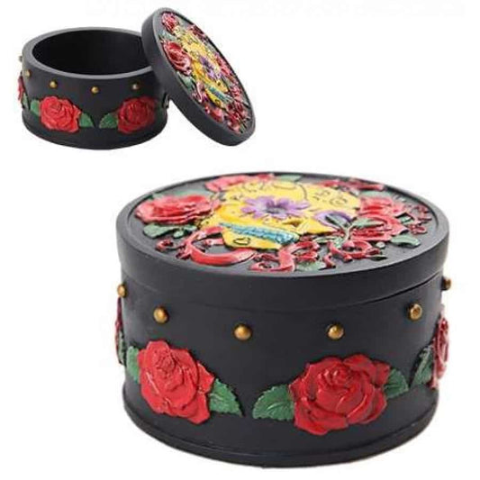 Day of the Dead Black Trinket Box