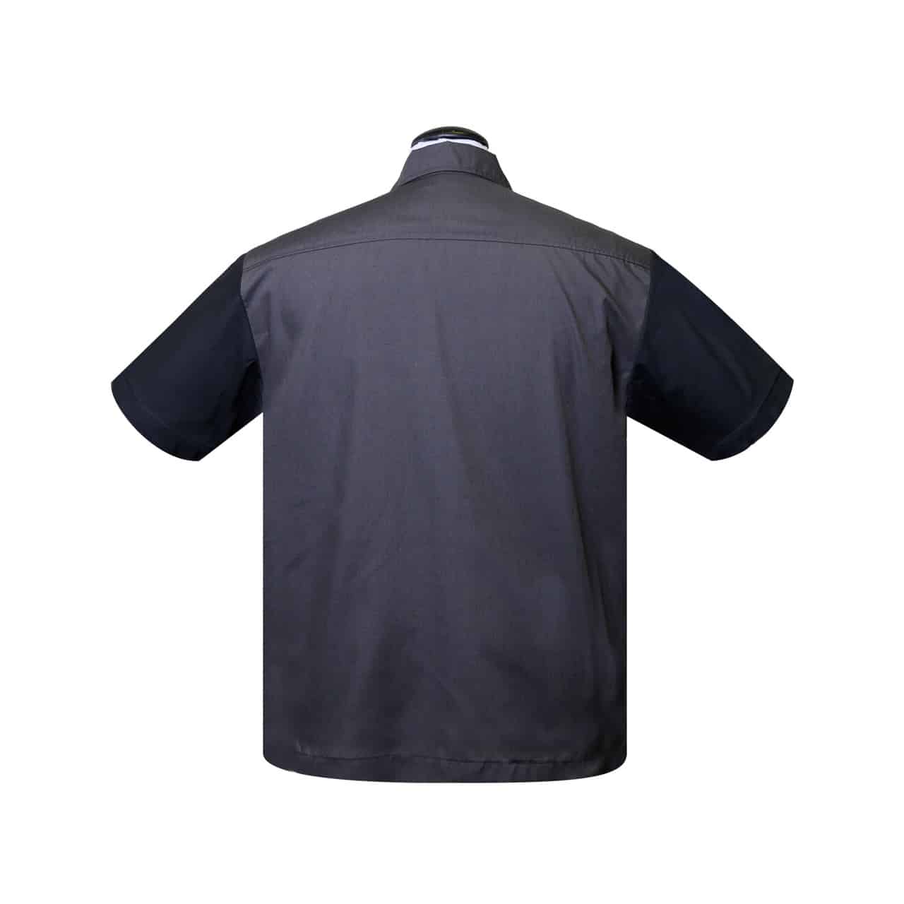Black and Charcoal Bowling Shirt by Steady Clothing