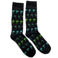 Thumbnail for Green and Blue Palm Tree Crew Socks