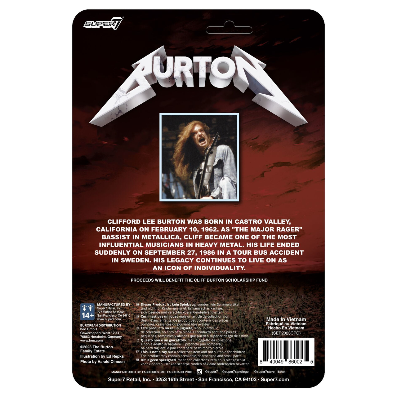 Metallica Cliff Burton Figurine by Super7