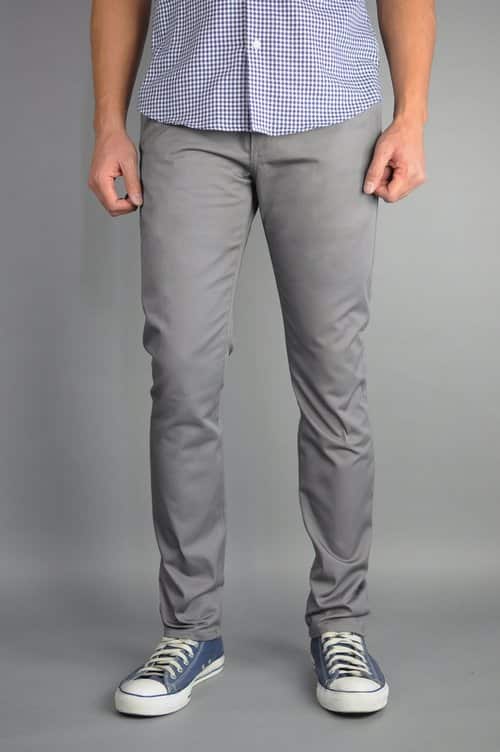 Gray Chino Pants by Neo Blue Pants Premium