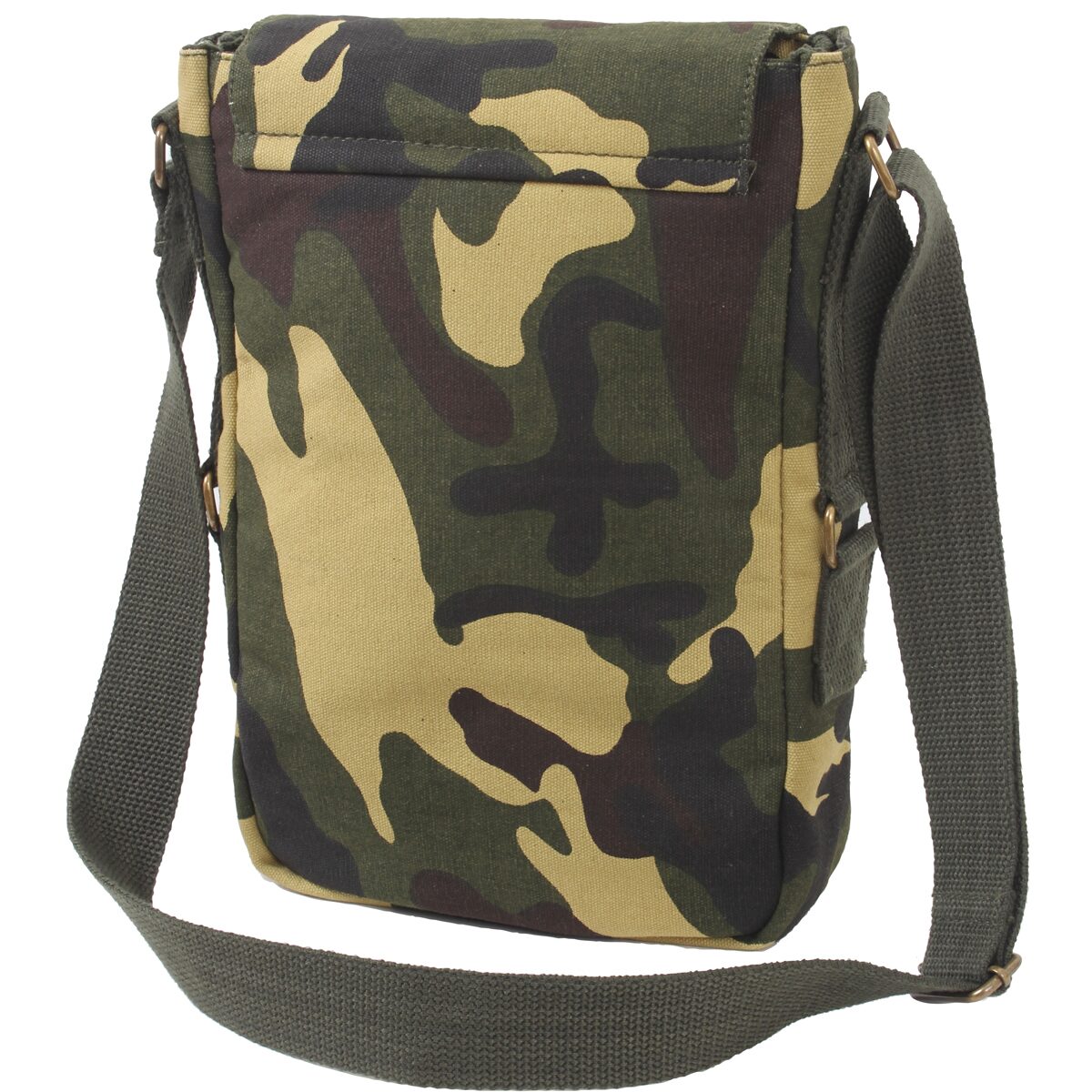 Woodland Camo Canvas Military Tech Bag
