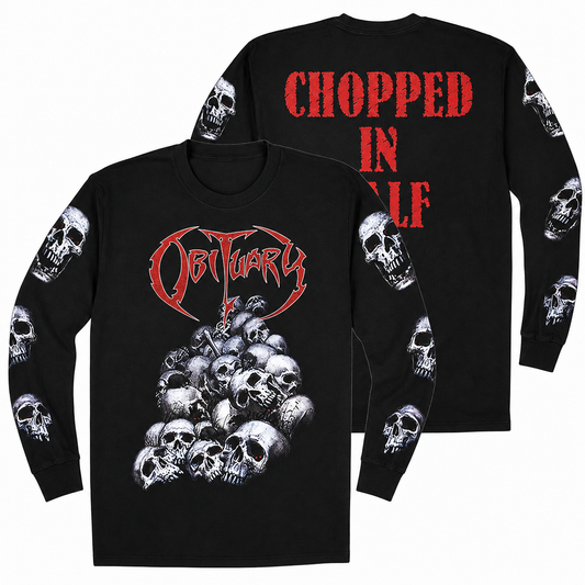 Chopped in Half Obituary Long Sleeve Shirt