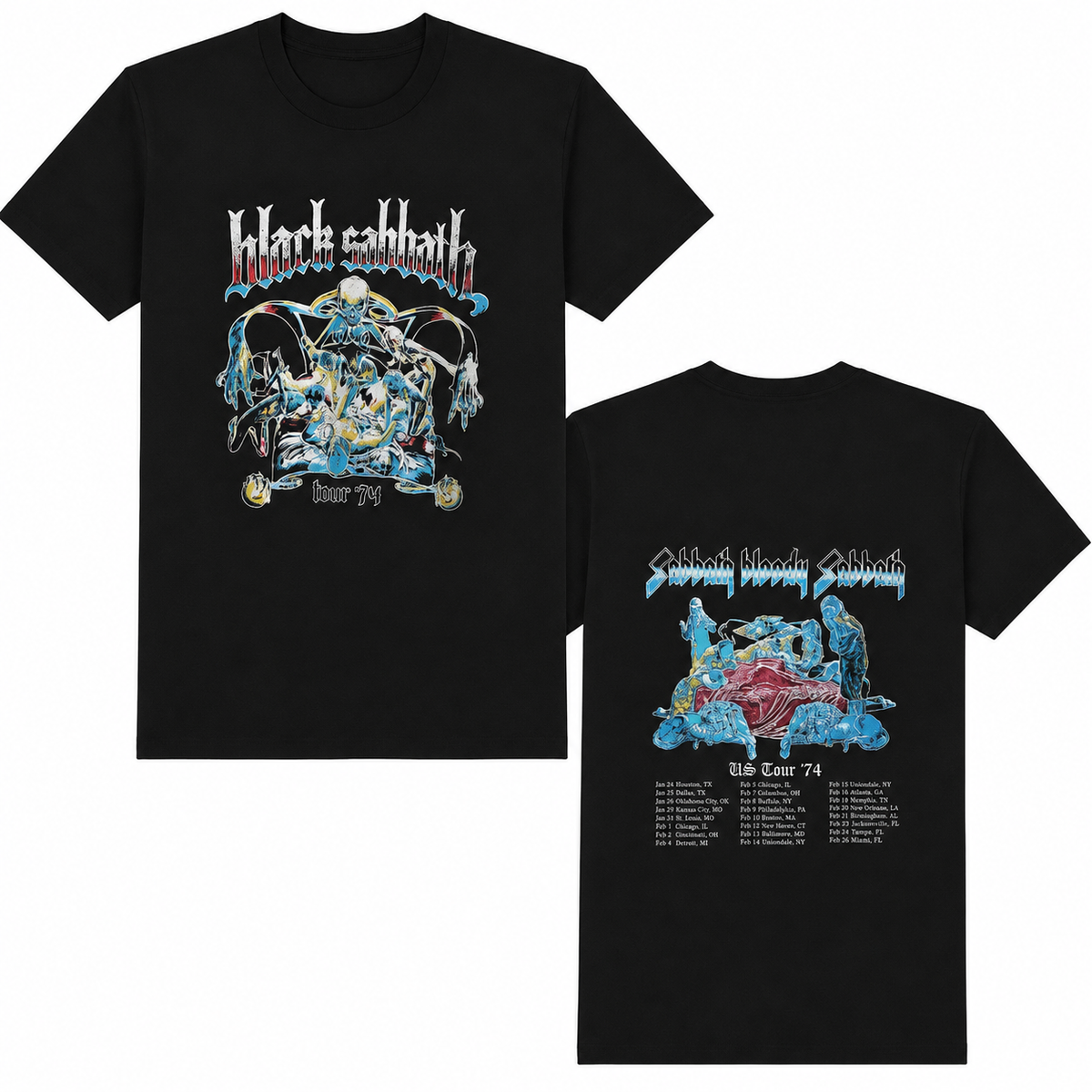Black Sabbath US Tour Of '74 T-Shirt