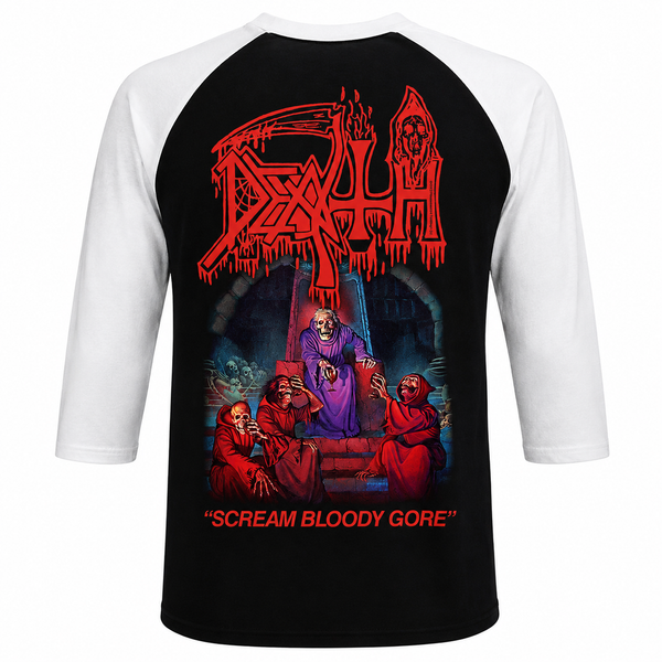Death Scream Bloody Gore Baseball Tee