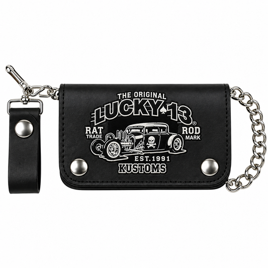 Lucky 13 Wallet Rat Rod 6" Bi-Fold w/Chain