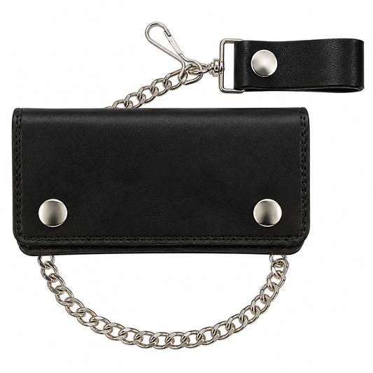6” Oil Tanned Biker Wallet w/ Chain