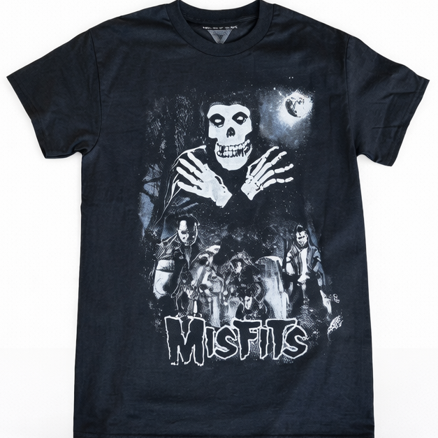 Misfits Crimson Skull And Band T-Shirt