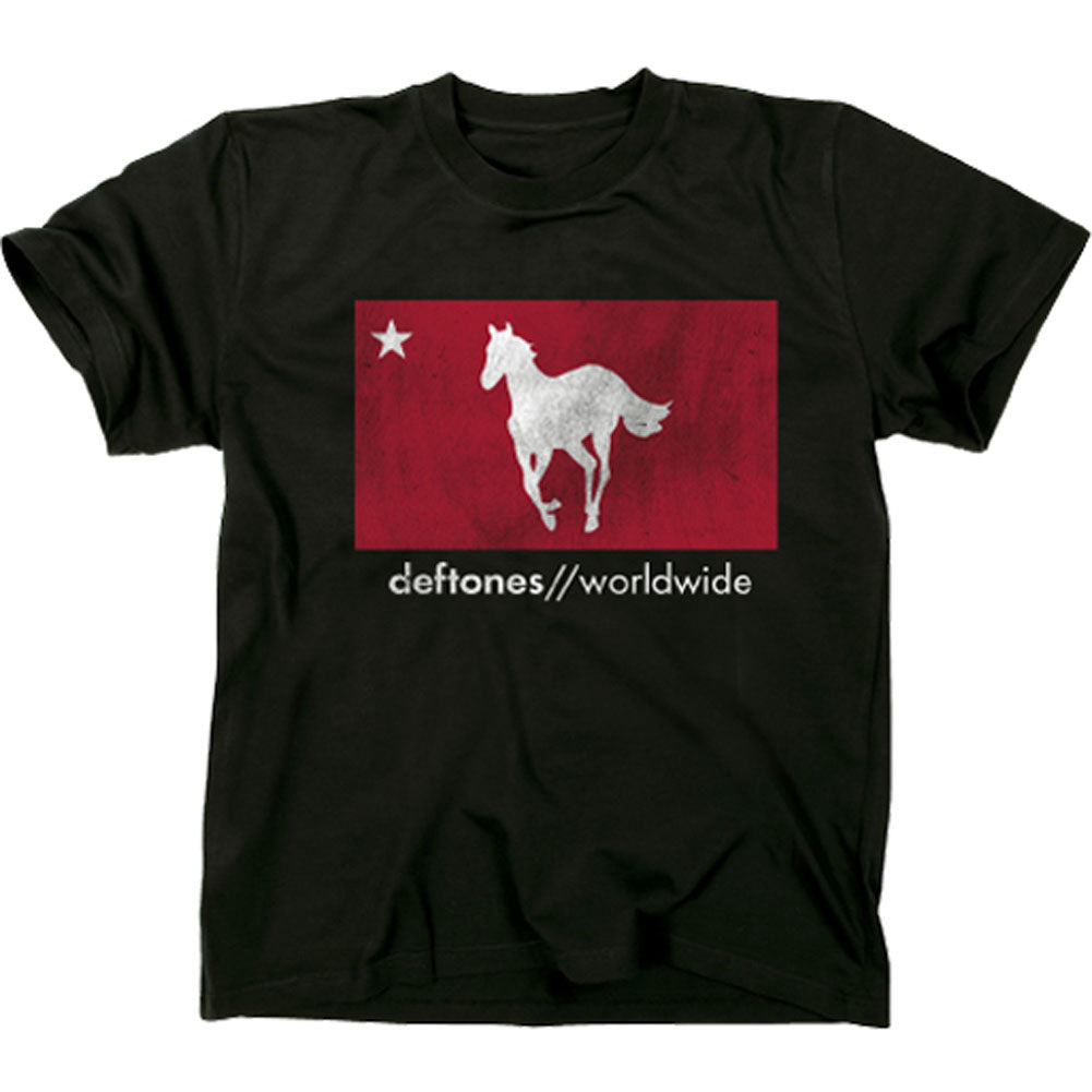 Deftones white online pony shirt