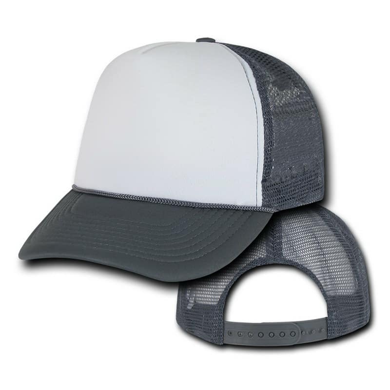 Gray and White Trucker Hat