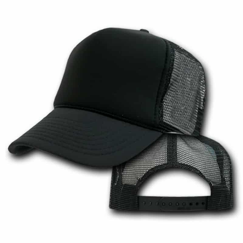 Black and Black Trucker Hat