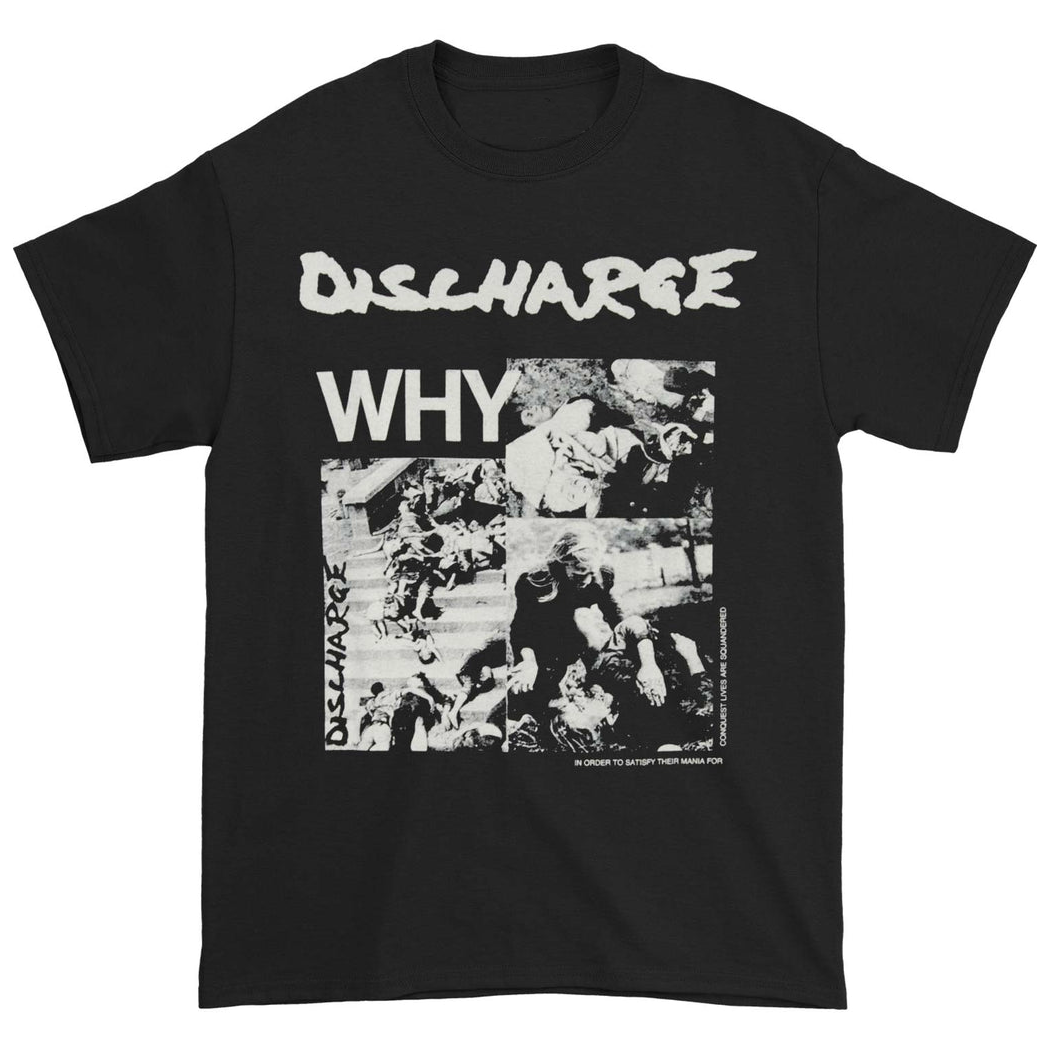 Discharge Why Discharge Why Official Band T-Shirt - UK Hardcore Punk Album Graphic ...