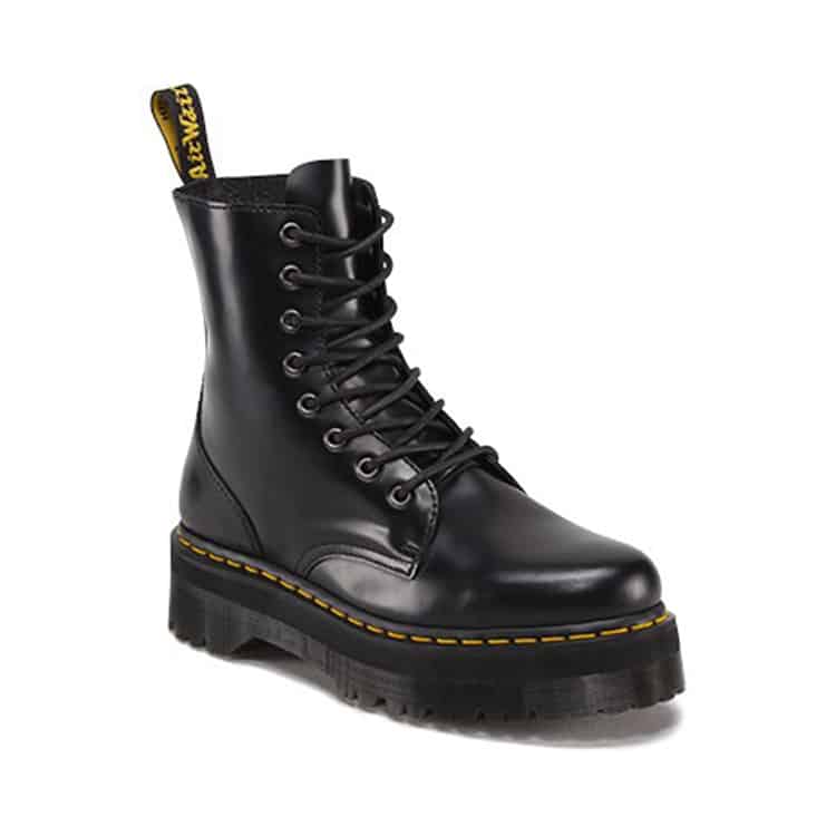 Black Jadon Platform 8-Eye Boot