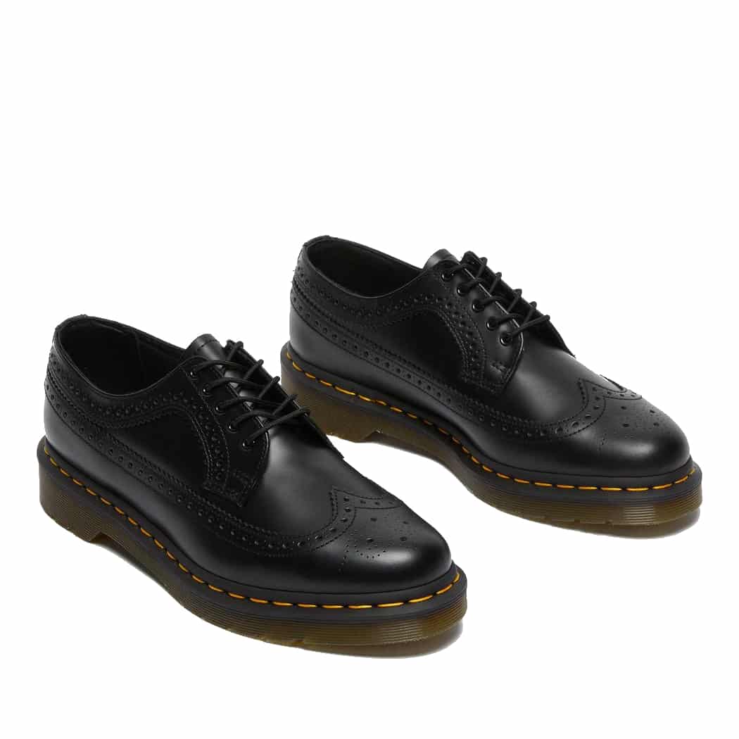 Dr. Martens 3989 Black Smooth Wingtip Shoe