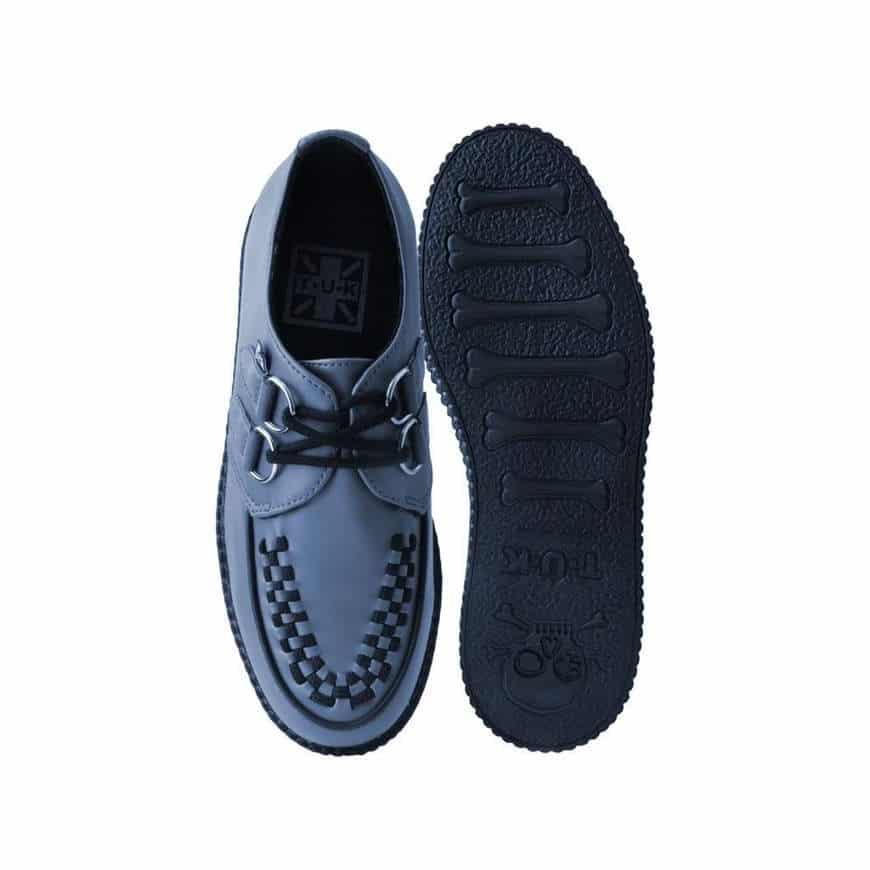 Tuk Gray Vegan Low Sole Creeper F9680