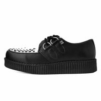 Thumbnail for TUK Black and White Vegan Low Sole Creeper F9681