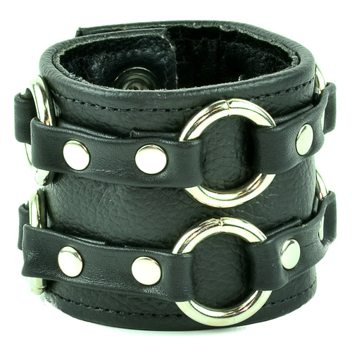 2 RING STRAP LEATHER Wristband