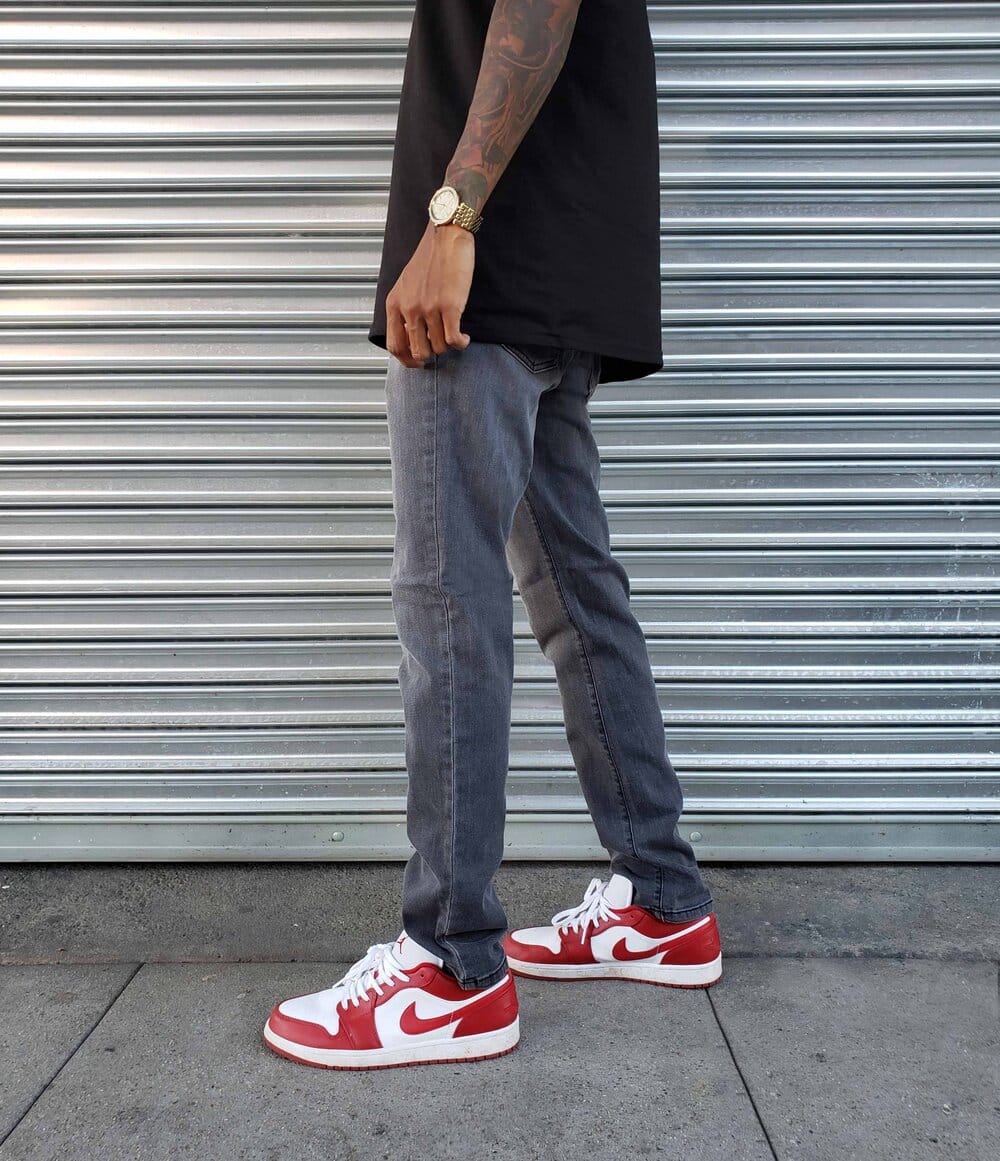 Faded Charcoal Skinny Jeans by Neo Blue