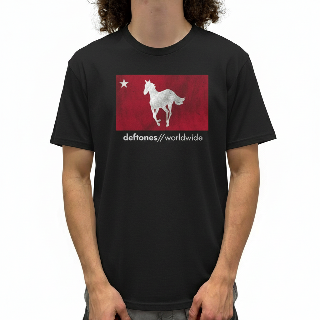 Deftones Distressed White Pony Express T-Shirt