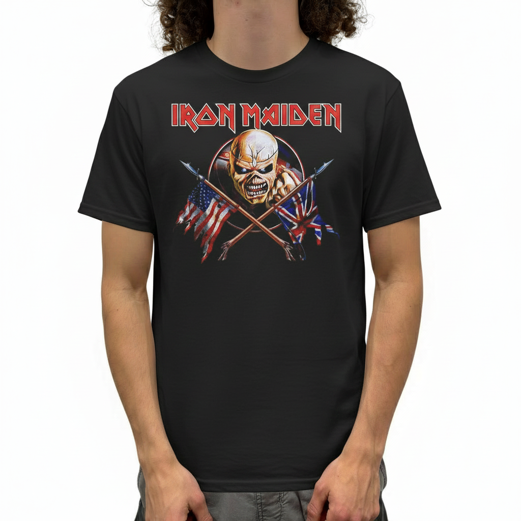 Iron Maiden Trooper Flags T-Shirt