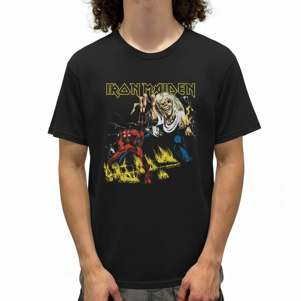Iron Miden Eddie Fire and The Devil T-Shirt