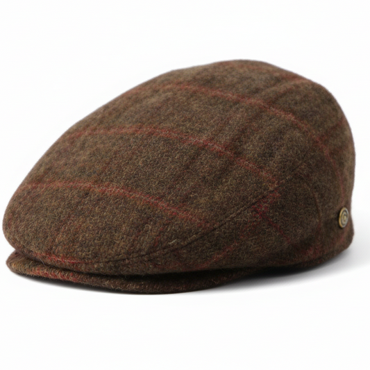 Mens Brown Wool Newsboy Cap