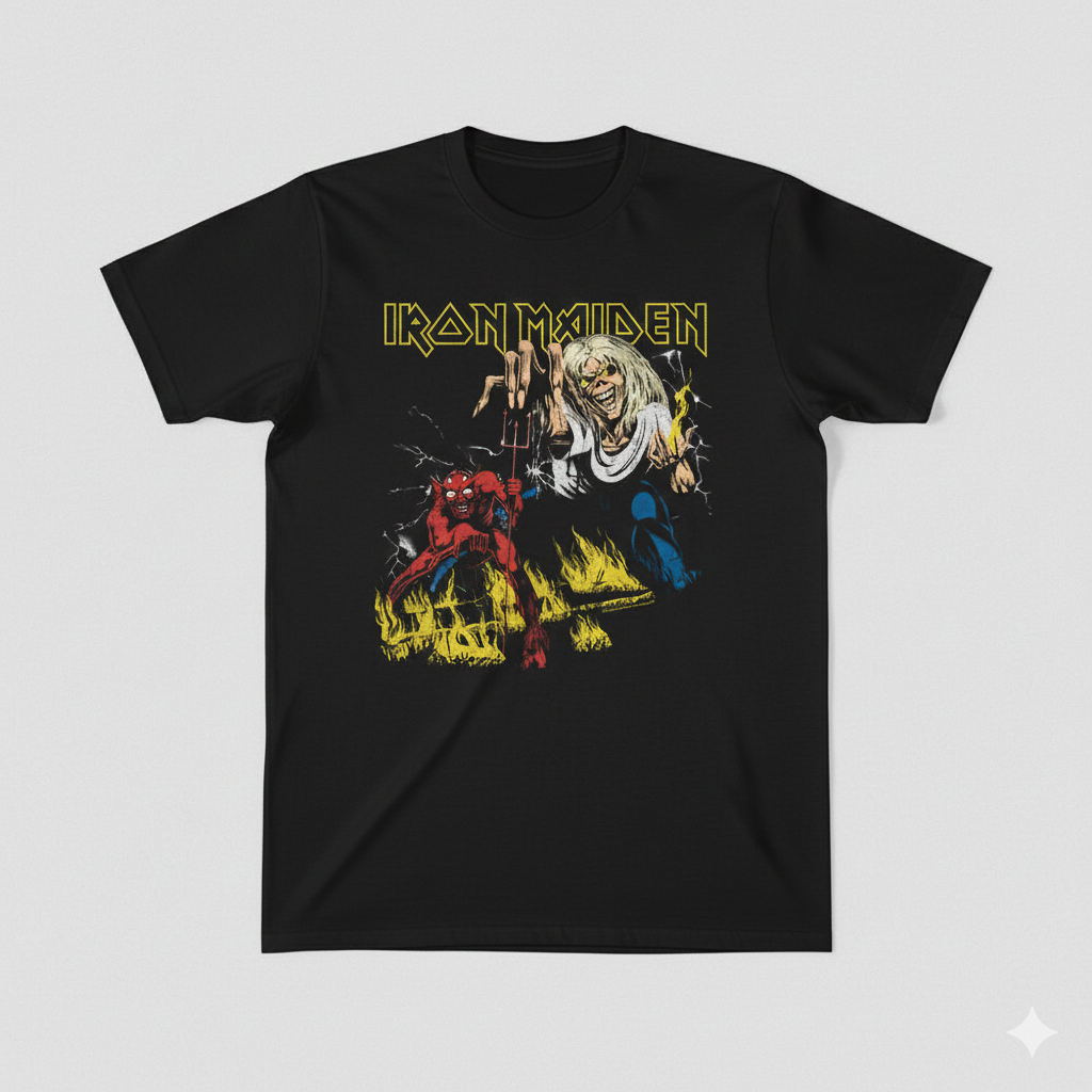 Iron Miden Eddie Fire and The Devil T-Shirt