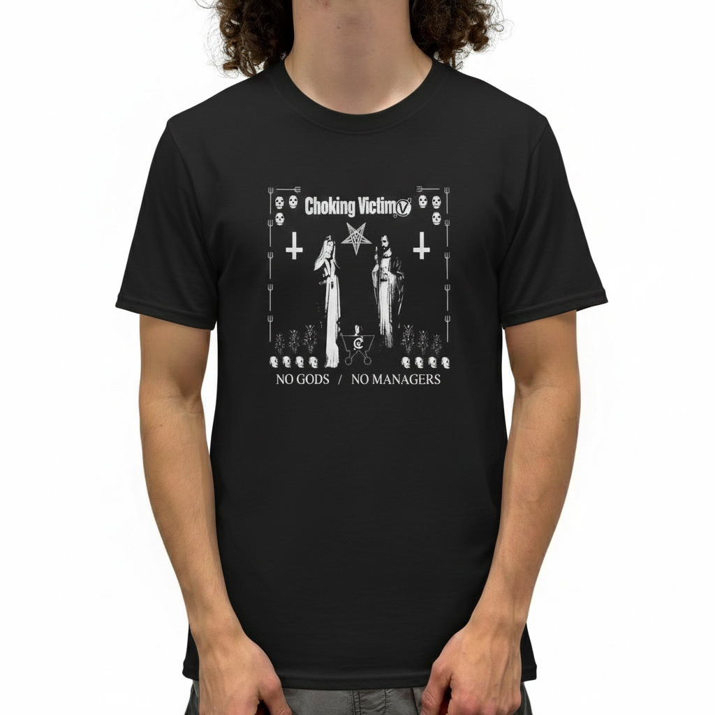 Choking Victim No Gods No Managers T-Shirt