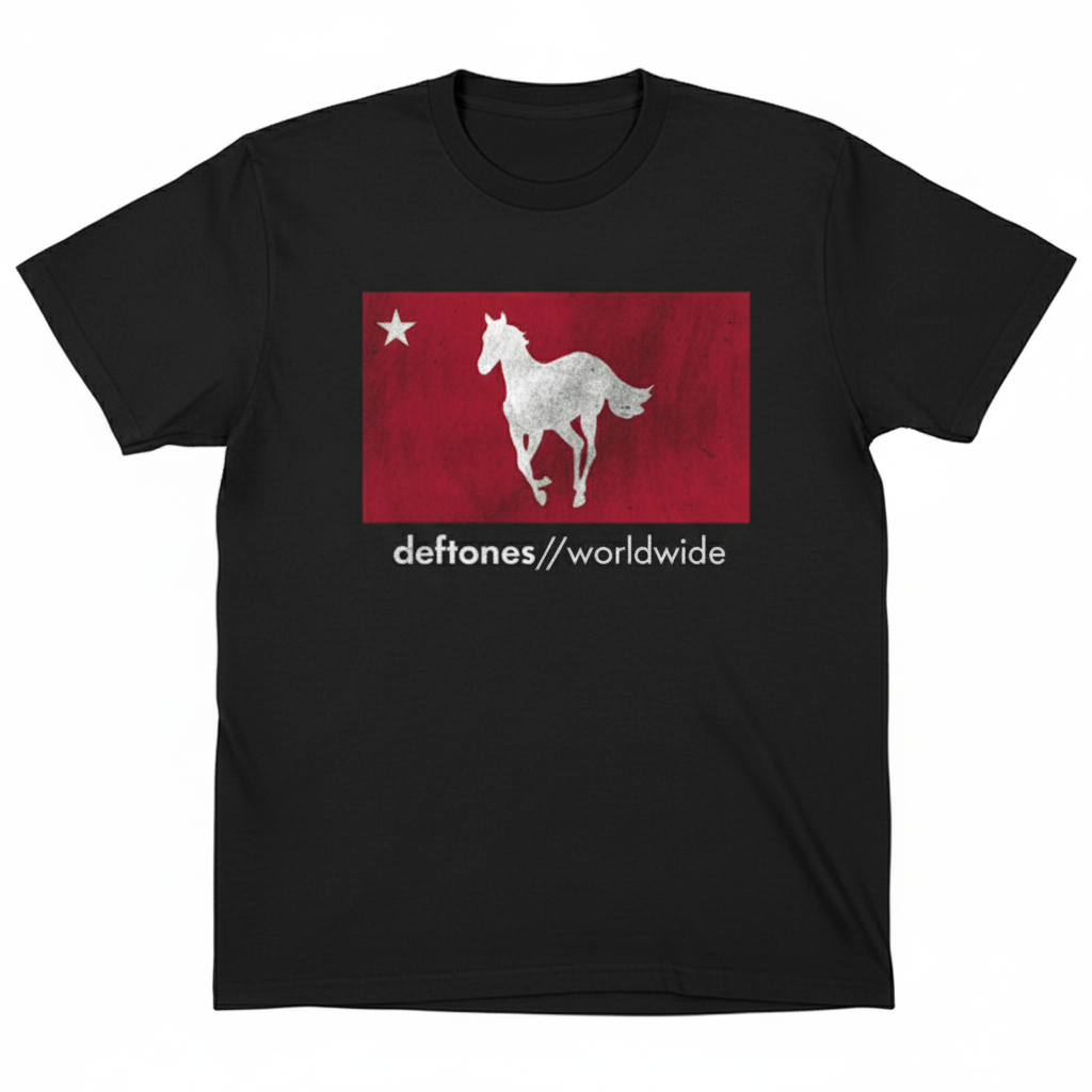 Deftones Distressed White Pony Express T-Shirt