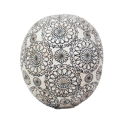 Gothic Floral Pattern Skull Head