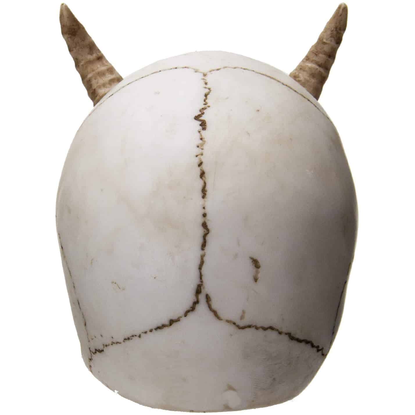 Horned Skull Figurine back