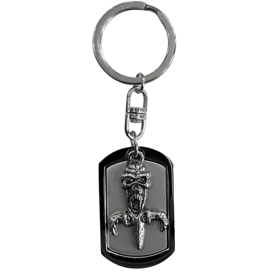 Screaming Skull Key Chain