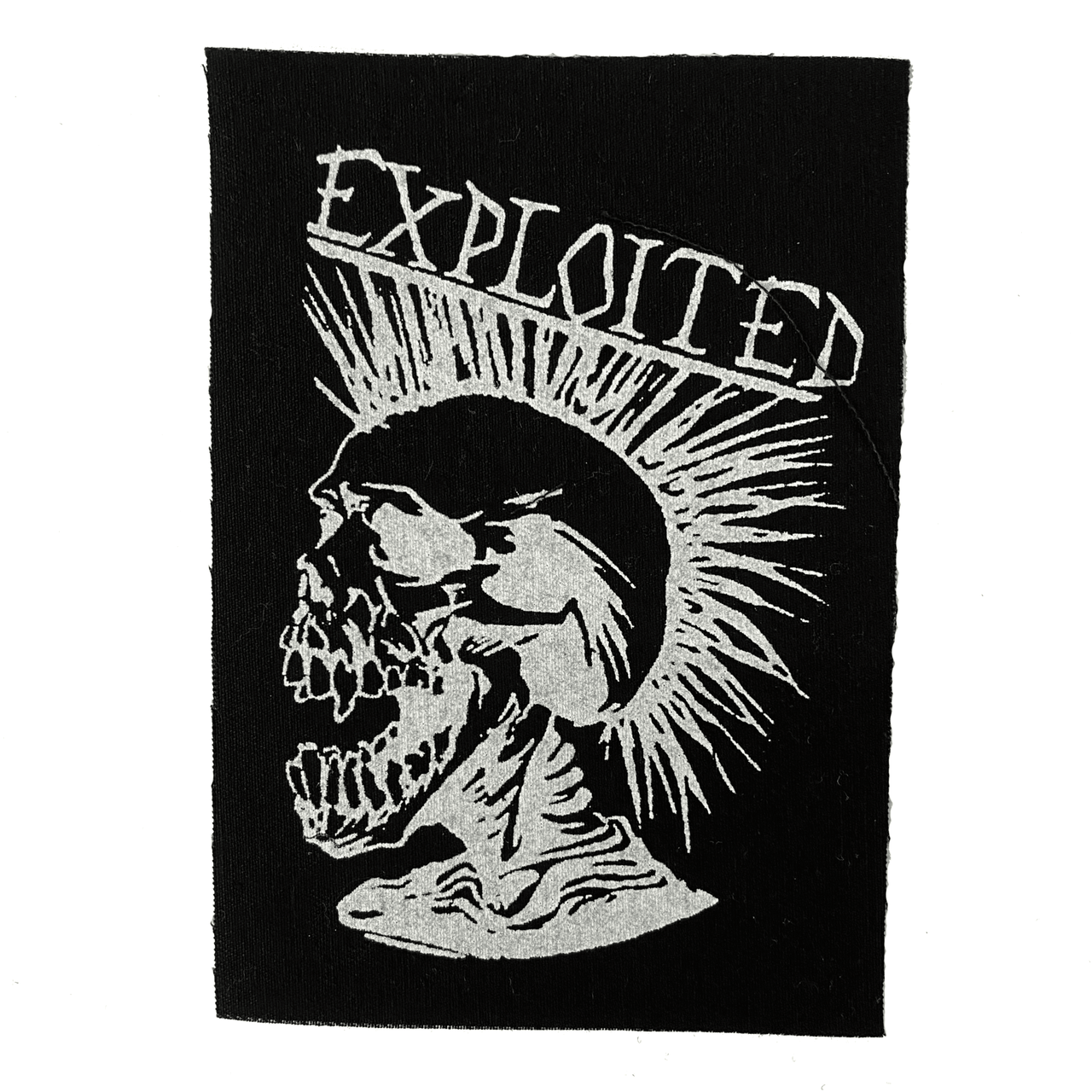 Exploited Skull Black Cloth Patch